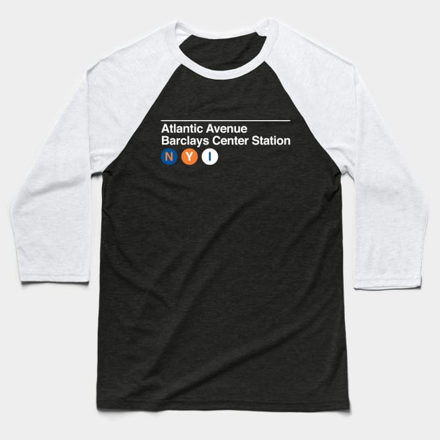 NYI Subway Stops Baseball T-Shirt by NYIslesBlog